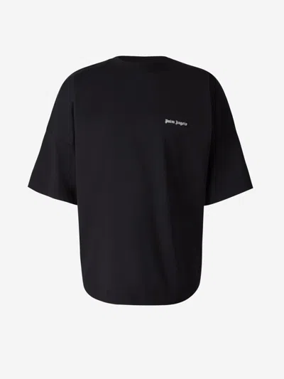 Palm Angels Logo Cotton T-shirt In Black