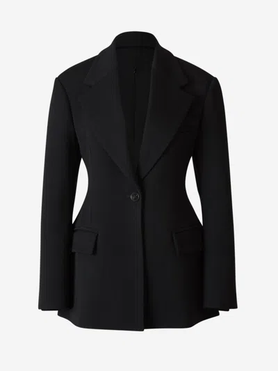 Proenza Schouler Slim Fit Twill Jacket In Black