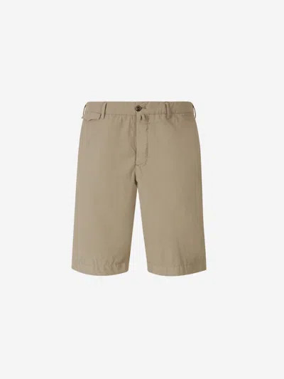 Pt01 Casual Technical Bermuda Shorts In Brown
