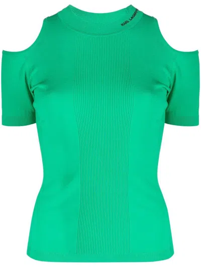 Karl Lagerfeld T-shirts & Tops In Green