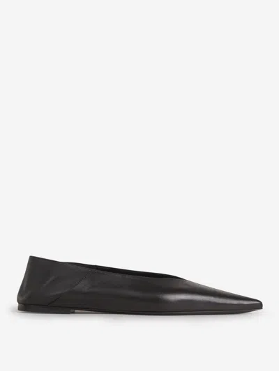 Saint Laurent Nour Leather Moccasins In Design With Slipper Option