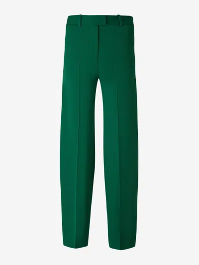Attico The  Plain Wool Pants In Green