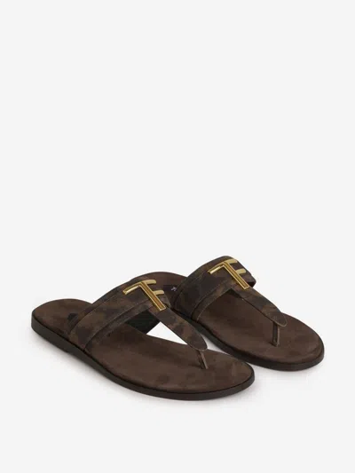 Tom Ford Brighton Sandals In Brown