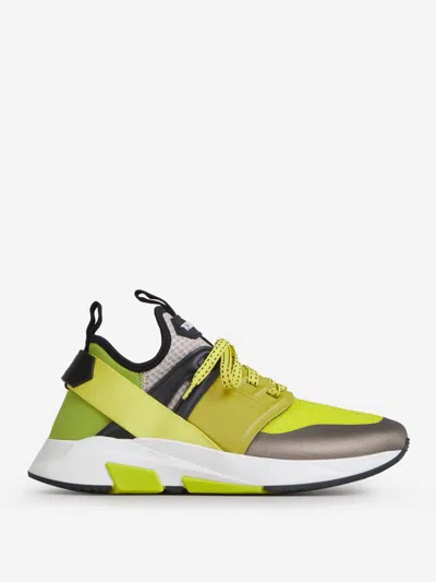 Tom Ford Men's Jago Low-top Sneakers In Neon Yellow