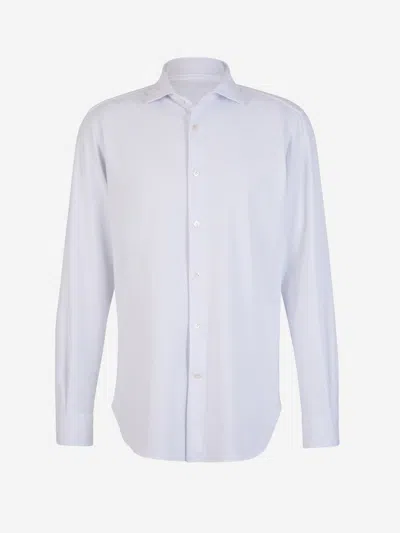 Vincenzo Di Ruggiero Stretch Knit Shirt In White