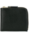 Comme Des Garçons Black Grained Leather Wallet In Black