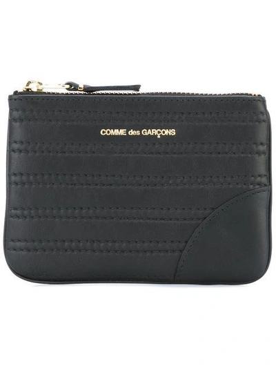 Comme Des Garçons Stitch Coin Purse In Black