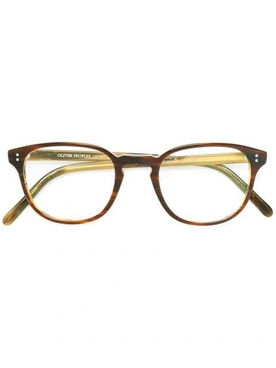 Oliver Peoples Fairmont Glasses In Brown