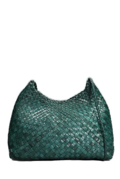 Dragon Diffusion Big Santa Croce Leather Bag In Military Green