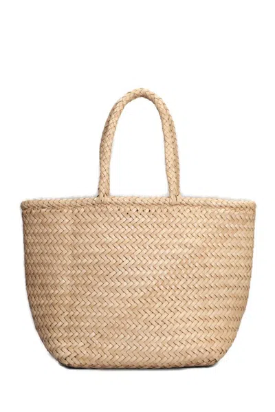 Dragon Diffusion Grace Small Woven Leather Basket Bag In Natural