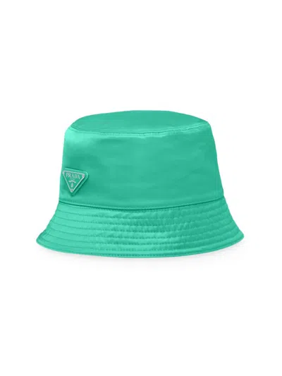 Prada Women's Re-nylon Bucket Hat In Green