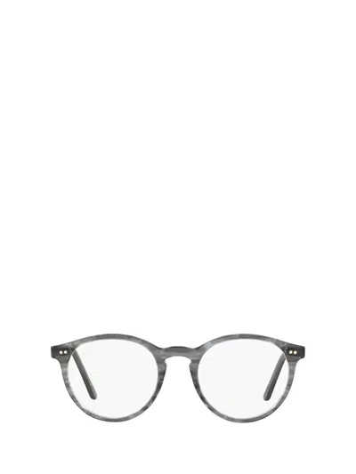 Polo Ralph Lauren Eyeglasses In Shiny Striped Grey