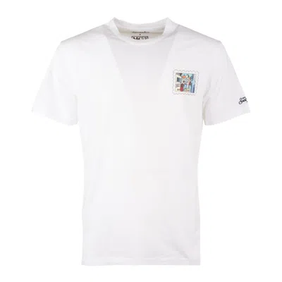 Saint Barth White T-shirt With Postcard Print Of Mykonos