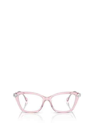 Swarovski Eyeglasses In Transparent Pink