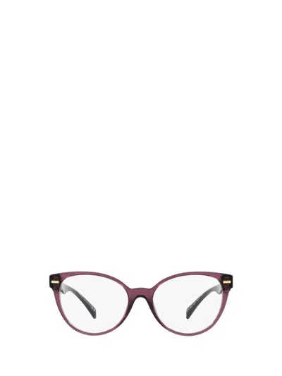 Versace Eyewear Eyeglasses In Transparent Violet