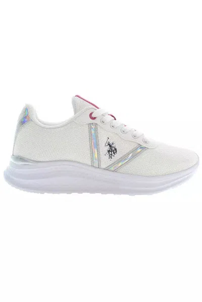 U.s. Polo Assn Elegant White Lace-up Trainers