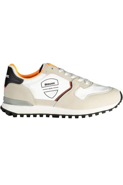 Blauer Sleek White Sneakers With Contrasting Accents In Neutral