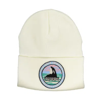 Napapijri White Acrylic Hats & Cap In Neutral