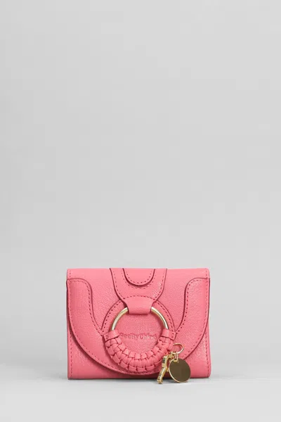 See By Chloé Hana Leather Wallet In Rose-pink