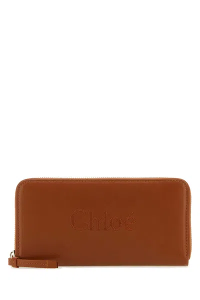 Chloé Sense Wallet In Caramel