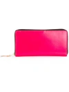 Comme Des Garçons Panel Zip Wallet In Pink