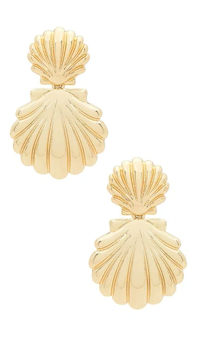 Baublebar Two Drop Seashell Earrings In Gold