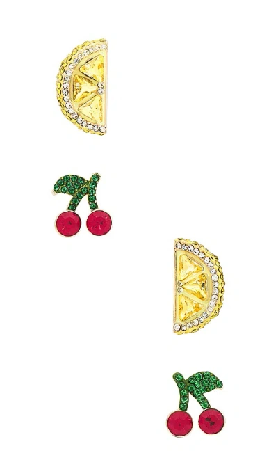 Baublebar Lemon And Cherry Stud Earring Set In Multi