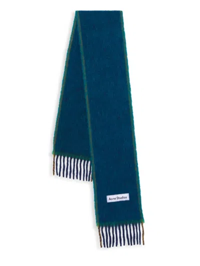 Acne Studios Men's Vally Alpaca-wool Scarf In Turquoise Blue