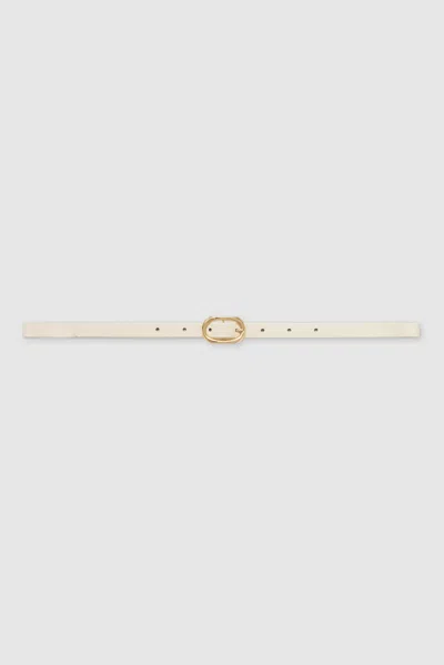 Anine Bing Mini Signature Link Belt In Ivory