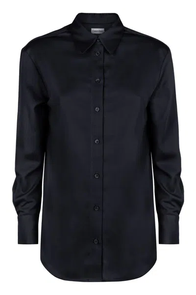 Calvin Klein Long Sleeve Shirt In Black