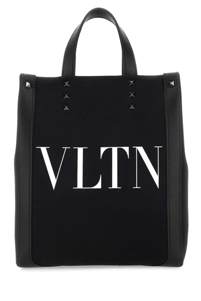 Valentino Garavani Valentino Logo Printed Tote Bag In Black
