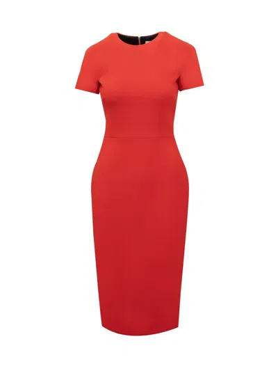 Victoria Beckham Exclusive Periwinkle Blue Dress In Red