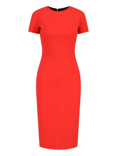 Victoria Beckham T-shirt Fitted Dress Bright Red