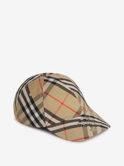 Burberry Men's Bias Check Ball Cap In Sand For Ss24 In Nude & Neutrals