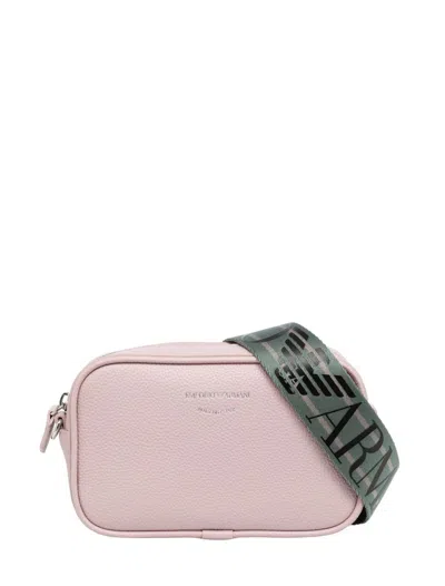 Emporio Armani Shoulder Bag With Logo In Pink
