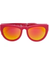 SMOKE X MIRRORS SMOKE X MIRRORS THICK RIM GRADIENT SUNGLASSES - RED,SM117R12187671