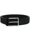 Orciani Textured Buckle Belt In Black