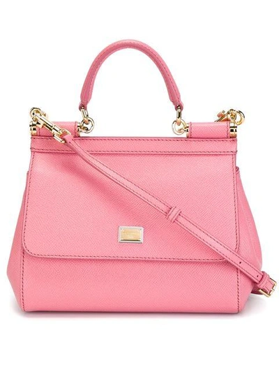 Gucci Small Sicily Tote In Pink