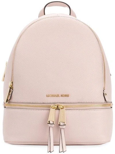 Michael Michael Kors Rhea Medium Leather Backpack In Soft Pink