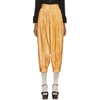 GUCCI GOLD LUREX CREPE BLOOMER TROUSERS,489898 ZGM15
