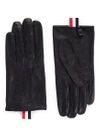 THOM BROWNE Sheepskin leather gloves