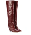 ISABEL MARANT LOKYO LEATHER KNEE-HIGH BOOTS,P00269535