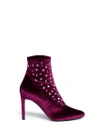 GIUSEPPE ZANOTTI 'Bimba' embellished velvet ankle boots