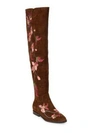 ASH JESS EMBROIDERED SUEDE OVER-THE-KNEE BOOTS,0400095608193