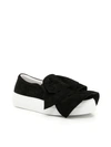 Joshua Sanders Ruched Slip-on Sneakers  In Black|nero