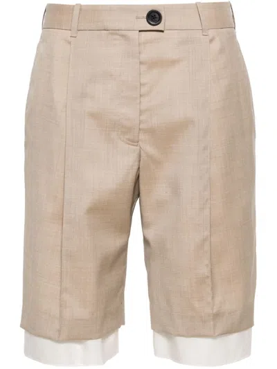 Peter Do Neutral Knee-lenght Tailored Shorts In Neutrals
