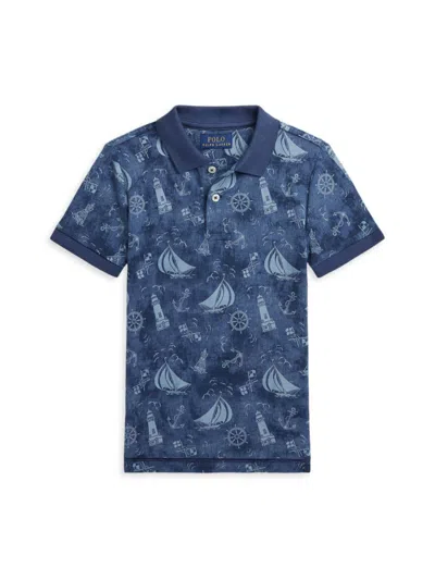 Polo Ralph Lauren Little Boy's & Boy's Nautical Mesh Polo Shirt In Captains Convo