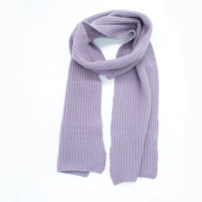 Portolano Ribbed Knit Wrap Scarf In Lilac