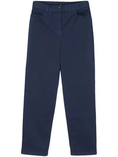 Ps By Paul Smith Logo-appliqué Trousers In Blue