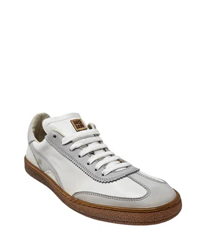 Madison Moma Grey/white Lace Up Low Top Sneakers In 37.0